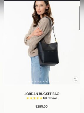 Aallyn Jordan Bucket Bag leather bag black and gold daily essentials bag